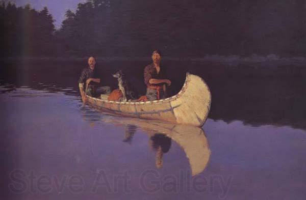 Frederic Remington Evening on a Canadian Lake (mk43) Spain oil painting art